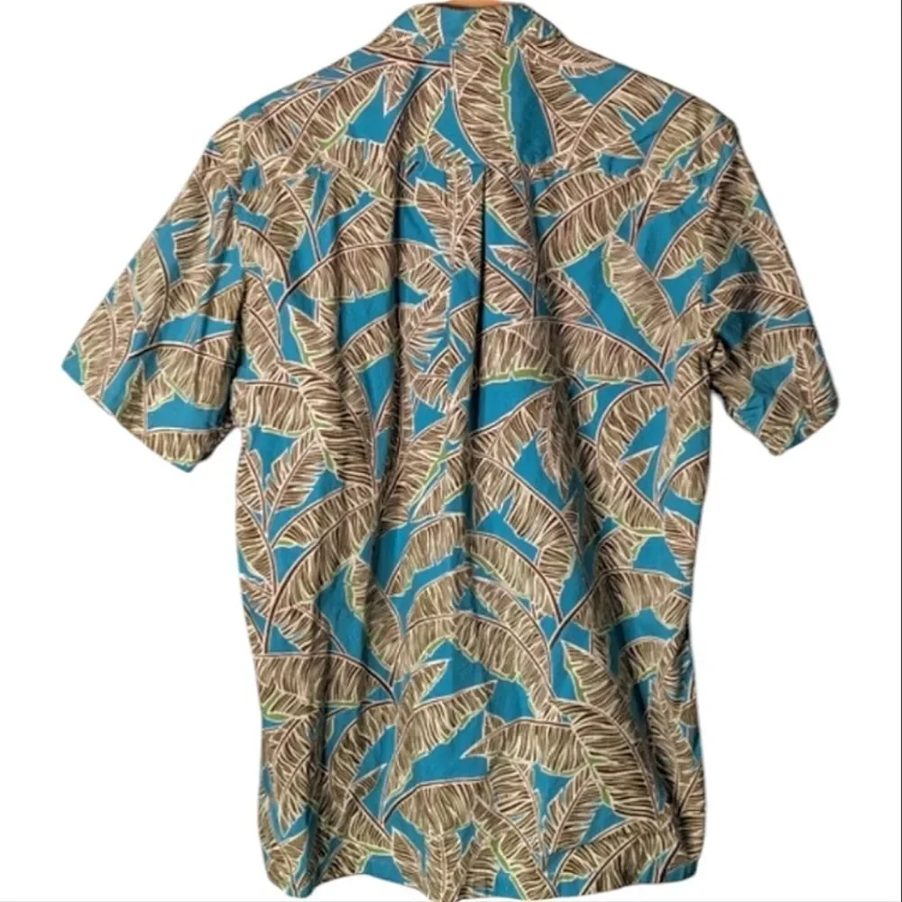 Cooke Street Honolulu Hawaiian Button Down Shirt Sleeve Shirt size M